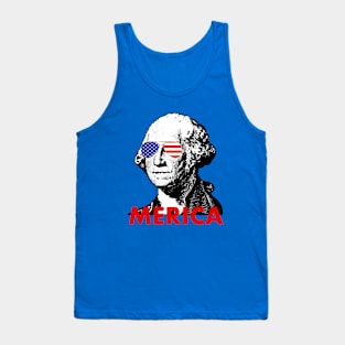 george washington merica American Flag sunglasses Tank Top